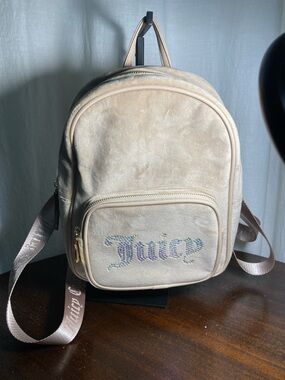 Juicy Couture Cream Juicy Couture Obsession Velour Backpack